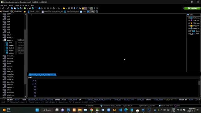 Arranging results in ascending/descending orders & using BETWEEN keyword - DBMS 1