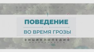 Поведение во время грозы. Энциклопедия безопасности