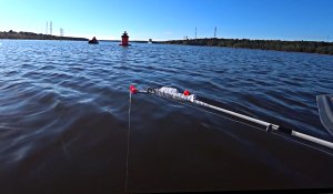 Рыбалка на снасть кольцо с лодки на реке Шексна!