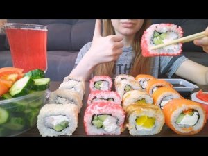 MUKBANG РОЛЛЫ И СУШИ  ПРОДОЛЖЕНИЕ РЕМОНТА