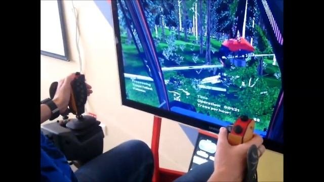 Изучение работы начинающего оператора харвестера на тренажере-симуляторе Komatsu, кафедра ТОЛП УГЛТ