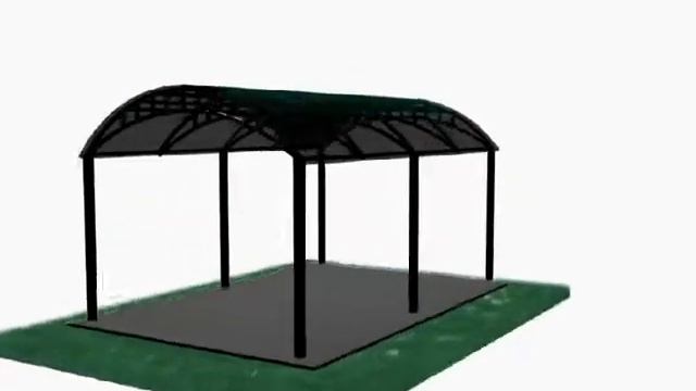 Навес из поликарбоната модель №6 от компании Навес-стиль - обзор 3D смотреть онлайн