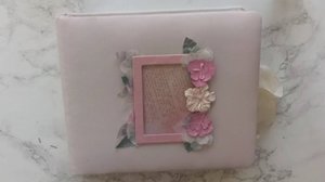 Скрапальбом с pop-up элементами в нежно-розовой гамме