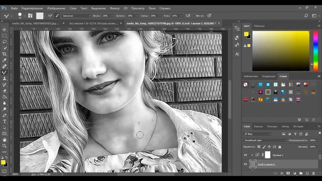 Ретушь кожи в фотошоп смотреть онлайн