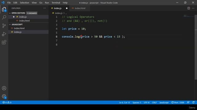 Logical Operators in JS | JavaScript Operators | HackVenom