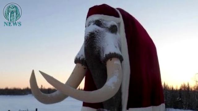 10-МЕТРОВУЮ СТАТУЮ МАМОНТА НАРЯДИЛИ В ДЕДА МОРОЗА смотреть онлайн