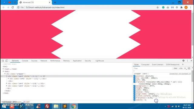 Advanced CSS Stack Cards Hover Effects | Creative Hover Effects using HTML CSS | Smart Webtuts 2020
