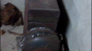 Буржуйка из газового баллона горизонтальная.  Horizontal cast-iron stove from gas cylinder.