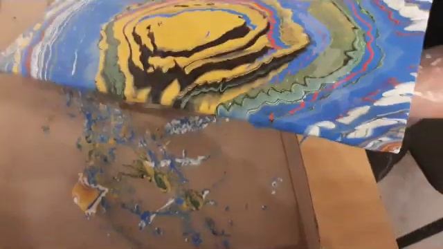 Акриловая заливка. Абстракция. Как сделать акриловую заливку. смотреть онлайн
