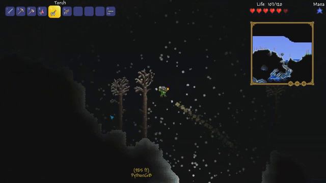 Terraria Co-Op Survival: Episode 2 - Fall Damage! смотреть онлайн