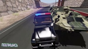 Сумасшедшие погони полиции BeamNG.Drive.