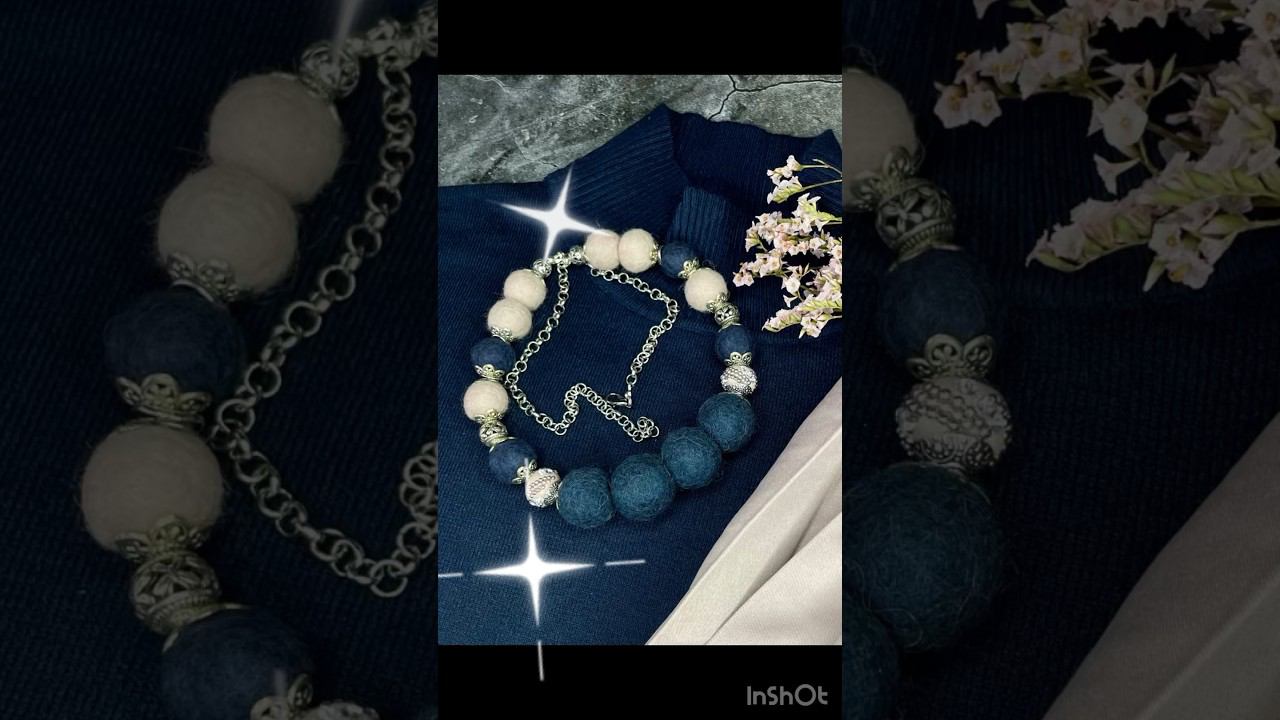 Бусы из шерсти #felting #валяние смотреть онлайн