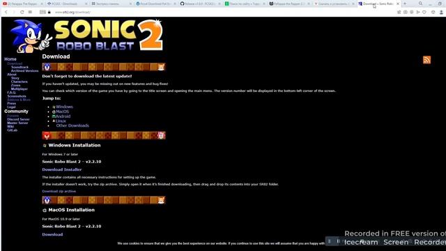 Как скачать Sonic Robo Blast 2 v2 2 и моды к ниму Part 1