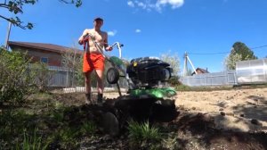 Культивация земли мотокультиватором / Влог