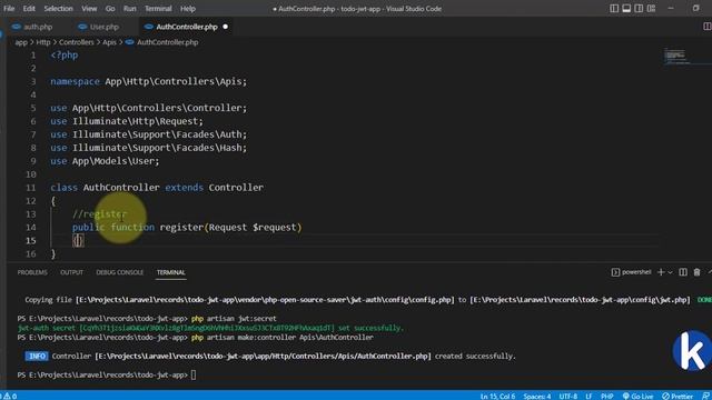 REST API with Laravel 9; JWT (JSON Web Tokens); Register Pengguna & Generate Token; Part 1 смотреть онлайн