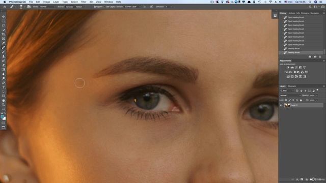 8  Инструмент Восстанавливающая кисть photoshop смотреть онлайн