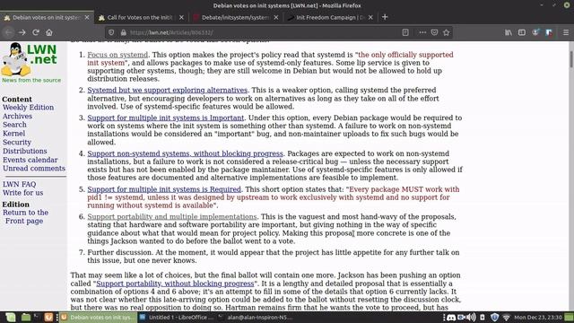 SHOULD DEBIAN CHANGE INIT SYSTEMS? | Linux Desktop смотреть онлайн
