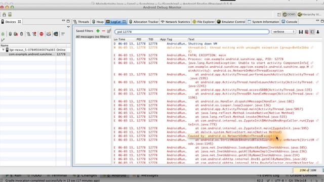 What caused the crash? Solution - Developing Android Apps смотреть онлайн