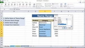 Name Range in Excel | How to create & use the named range in Excel | MS Excel-Tutorial