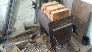 Печь (буржуйка) в гараж из трубы и баллона конденсат