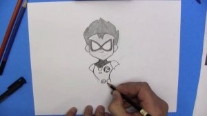 How To Draw Robin From Teen Titans Go! - Step By Step