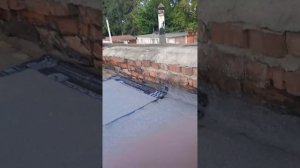 пайка примыканий к парапету мягкой кровли часть 1