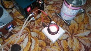 Пробная плавка серебра индукционным нагревателем