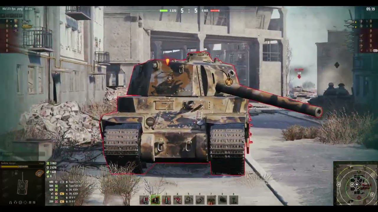 World of Tanks - Натиск Maus тащит