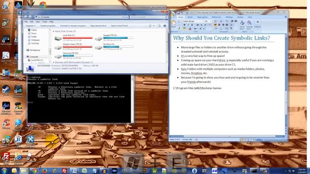 How to Create Symbolic Links in Windows 8, 7, Vista for Extra Space смотреть онлайн