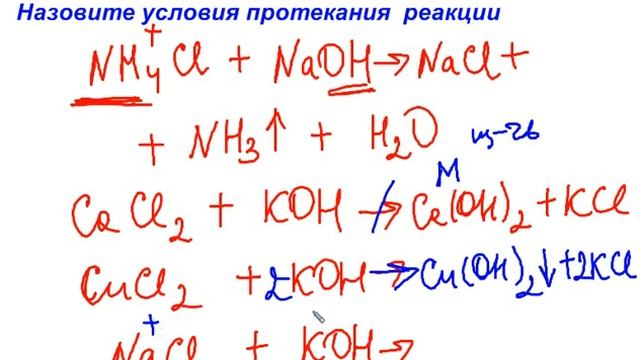 Химические свойства солей