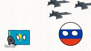 Казахстан угрожает нам бомбардировкой ??  мем countryballs анимация
