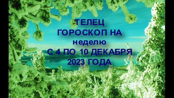 ТЕЛЕЦ ТАРО-ПРОГНОЗ НА НЕДЕЛЮ С 4 ПО 10 ДЕКАБРЯ 2023 ГОДА