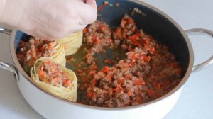 Гнёзда с фаршем.Быстро и вкусно.
