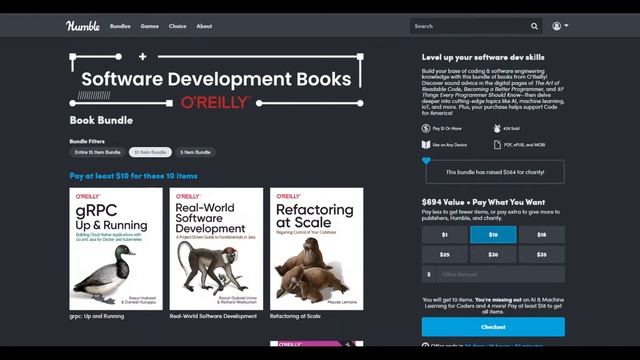 Humble Bundle ~ Software Development Books By O'Reilly Book Bundle  ~ June 2022 ??