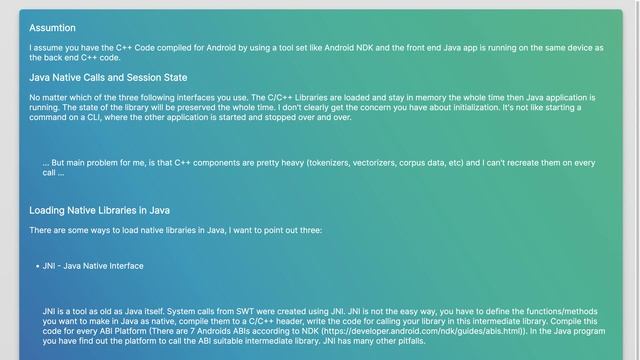 Call C++ class methods or function from Java on android without recreating class/variable on eve...