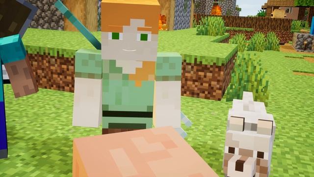 Elite Village ep 2 - Villager Vs Pillager Life - Minecraft Animation смотреть онлайн