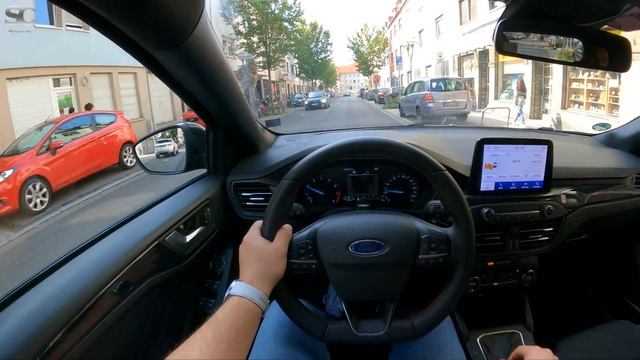 Ford Focus Hybrid 155HP (2021) - City Test Drive POV смотреть онлайн