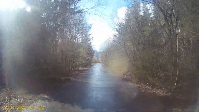 Видео за 20.04.2023 года еду в сторону машзавода вид задней камеры