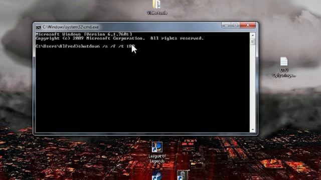 Setting a Shutdown Timer with Command prompt