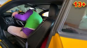 Mr. Joe on Lamborghini with Steering Wheel VS Mr. Joker on Opel Hid Car Keys in Exhaust Pipe 13+
