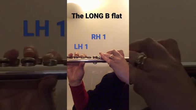 The LONG Bb- Flute fingering for the note B flat.   #learnflute #howtoplaytheflute