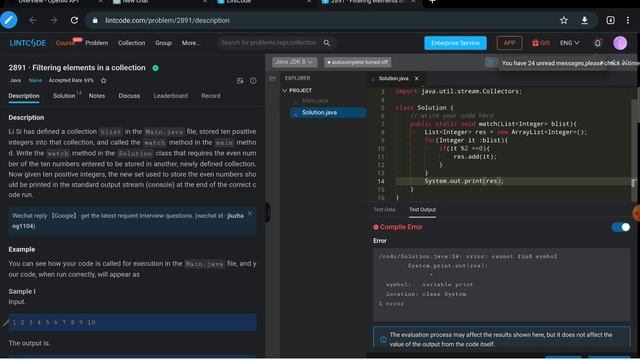 Filter list in Java(3 Methods) | Lintcode 2891 · Filtering elements in a collection смотреть онлайн