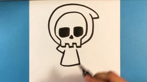 How to Draw Cute Grim Reaper - Halloween Drawings