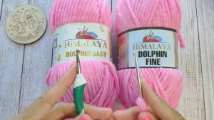 Обзор и сравнение плюшевой пряжи Himalaya Dolphin Fine и Baby для вязания игрушек амигуруми крючком