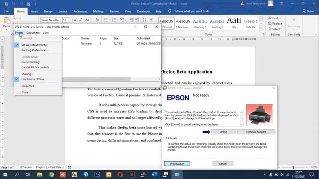 Fix epson printer offline смотреть онлайн