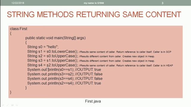 String API in Java | #24 | String Methods Returning Same Content as Caller Object