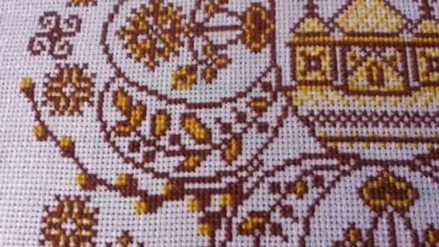 Вышивка крестиком. Пасхальный рушник, часть 1. смотреть онлайн