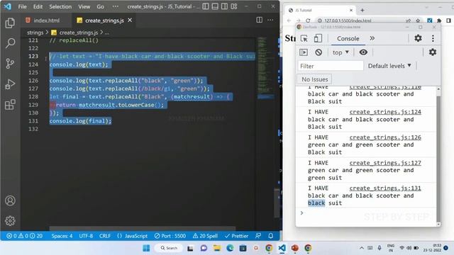 Strings - String Methods - Part - 3 || JavaScript tutorial for Beginners || Tutorial - 25