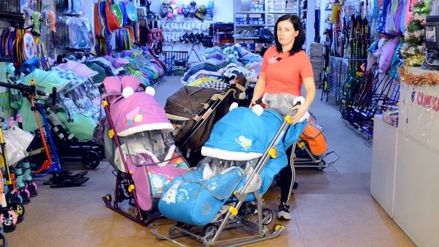 Санки коляски Ника детям 7-2 и 7-6, м-н "Самокат33" смотреть онлайн