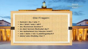 5-класс | Немецкий язык | 4.Konjugationvon „wohnen“Fragesatz. «wohnen», „Wo?“